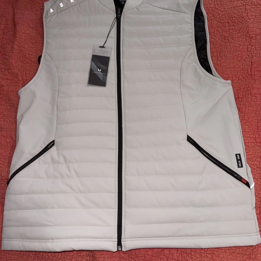 ASRV Men's Size M Gray Waterproof Insulated Run Vest DSG-0720 Running Activewear